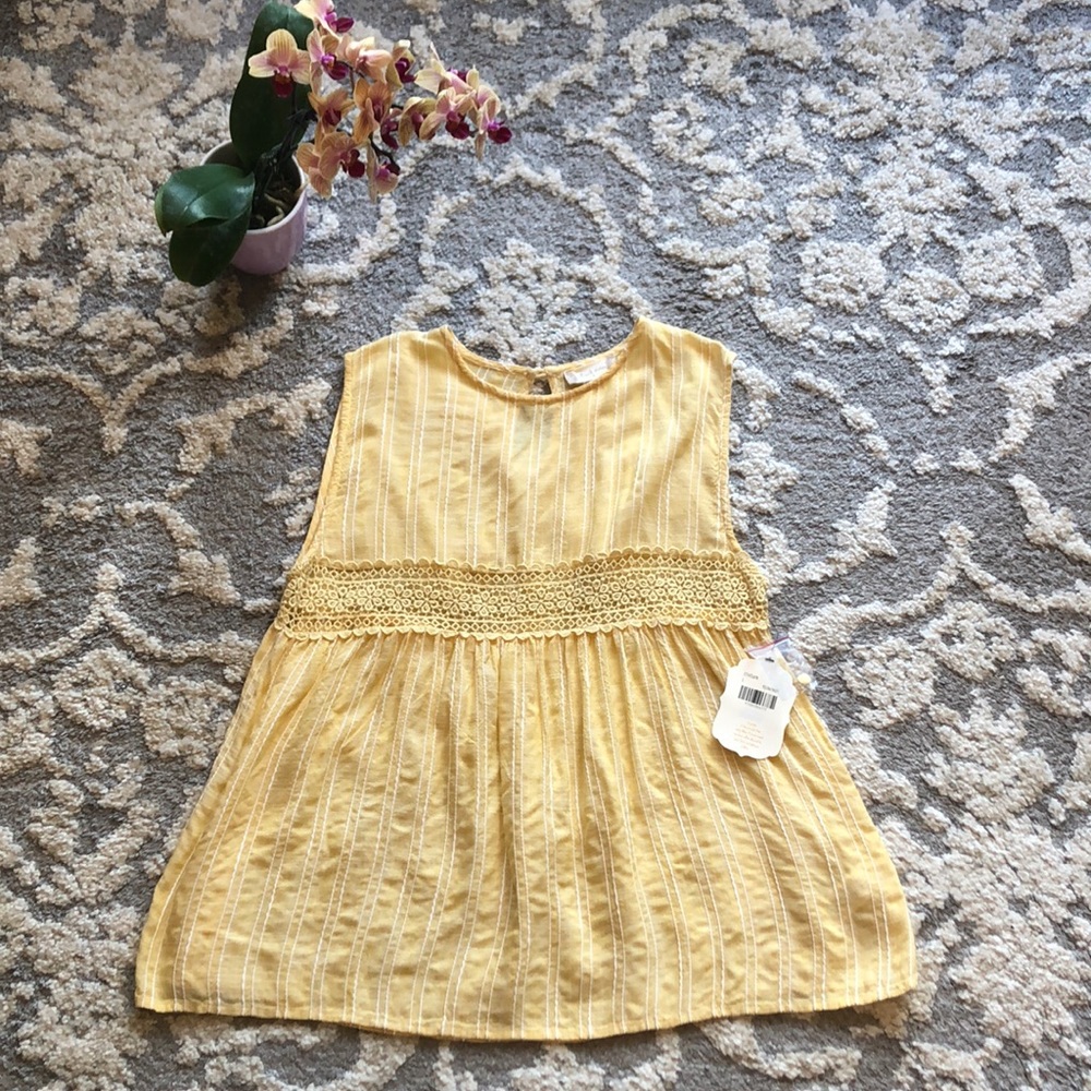 Altar’d state yellow sleeveless top size small NWT